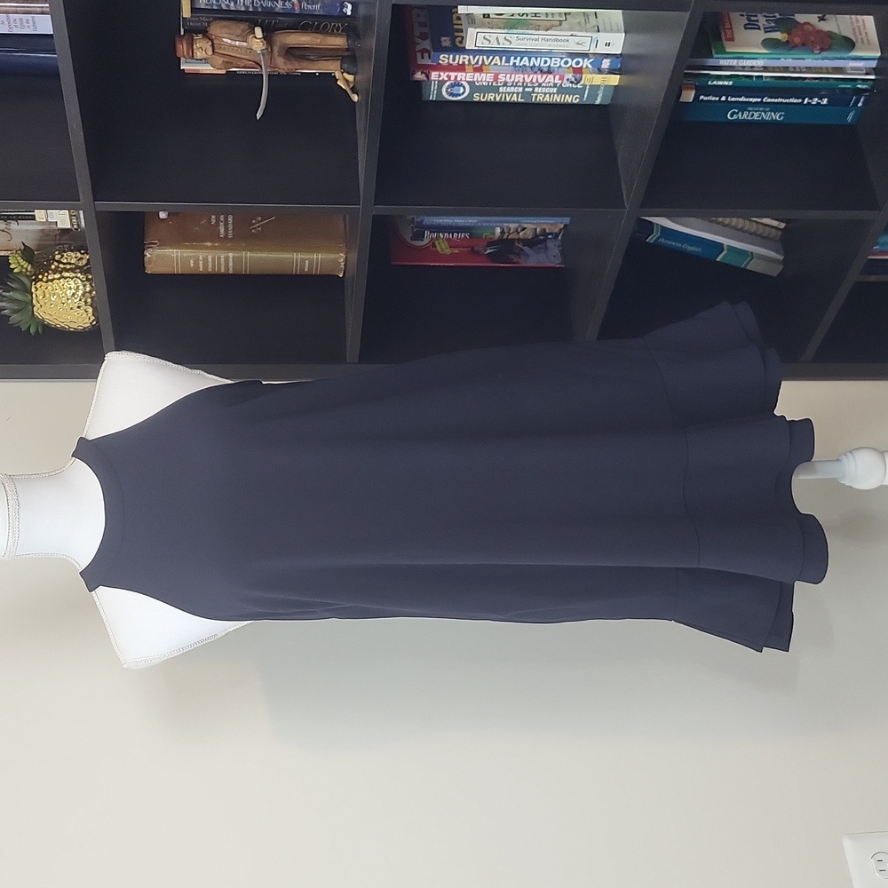 MUD PIE Navy Blue Mellie Halter Neck Sleeveless Ruffled Swing Dress